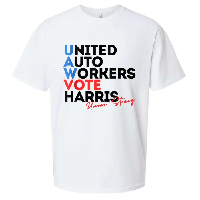 Union Strong Uaw For Harris 2024 President Election Sueded Cloud Jersey T-Shirt