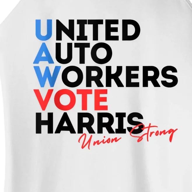 Union Strong Uaw For Harris 2024 President Election Women’s Perfect Tri Rocker Tank