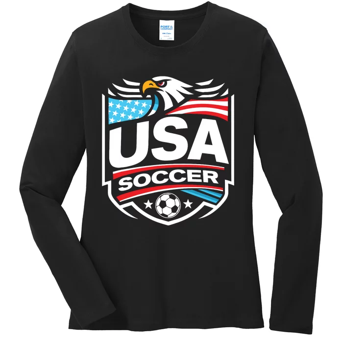 Usa Soccer Ladies Long Sleeve Shirt