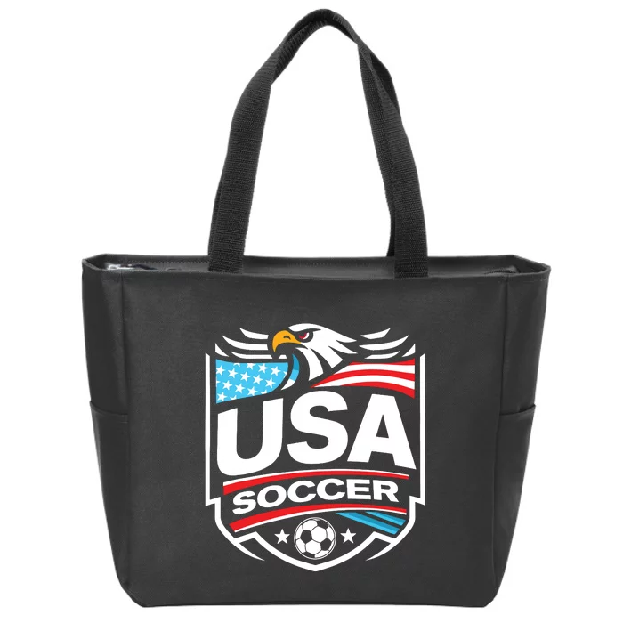 Usa Soccer Zip Tote Bag