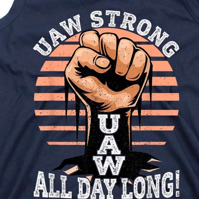 UAW Strong UAW Proud Union Pride UAW Laborer Worker Tank Top