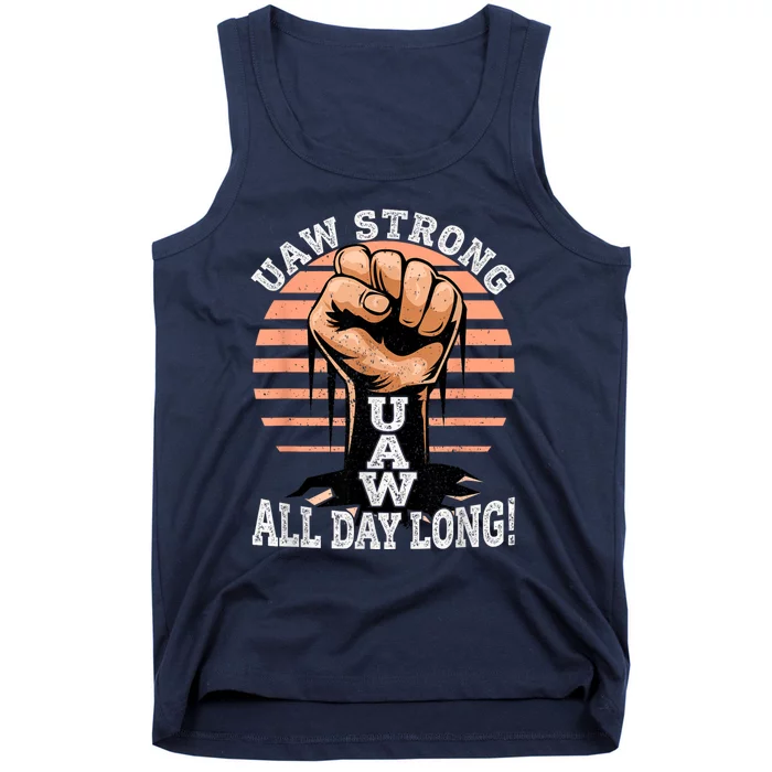 UAW Strong UAW Proud Union Pride UAW Laborer Worker Tank Top