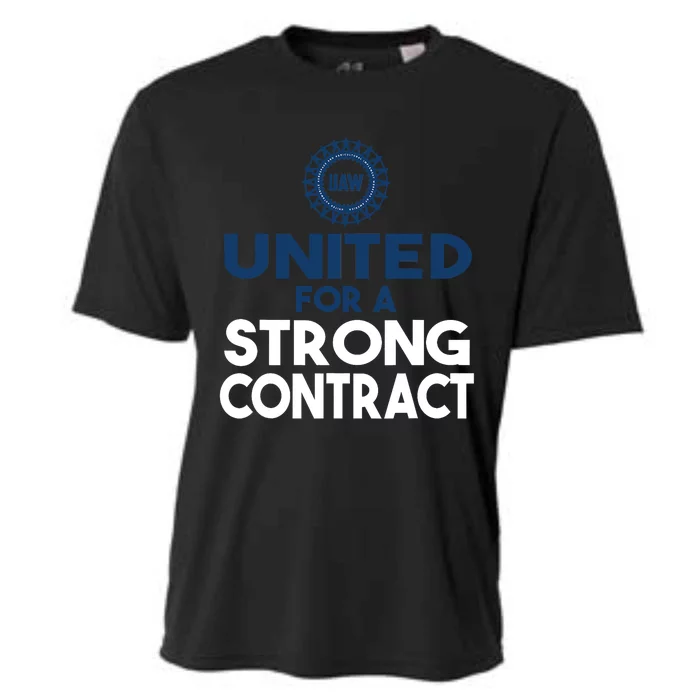 UAW Strike United For A Strong Contract Cooling Performance Crew T-Shirt