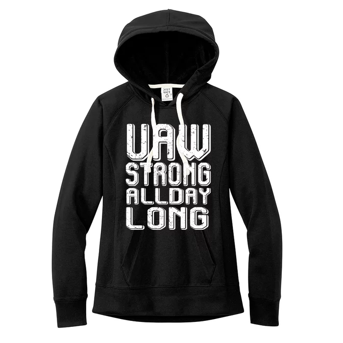 UAW Strike Union Pride For United Auto Laborer Worker Red Women's Fleece Hoodie