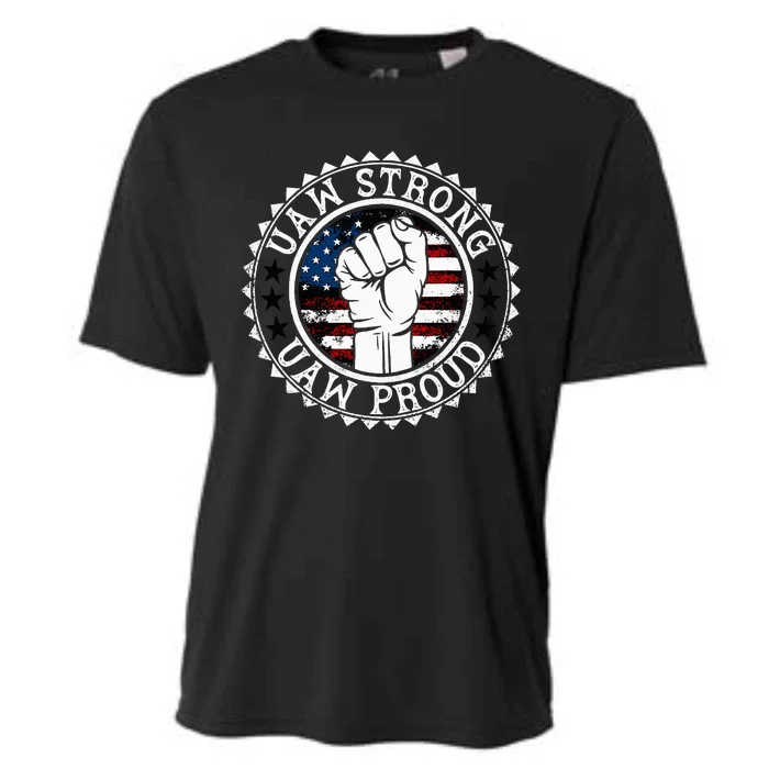 UAW Strong UAW Proud Union Pride UAW Laborer Worker Cooling Performance Crew T-Shirt