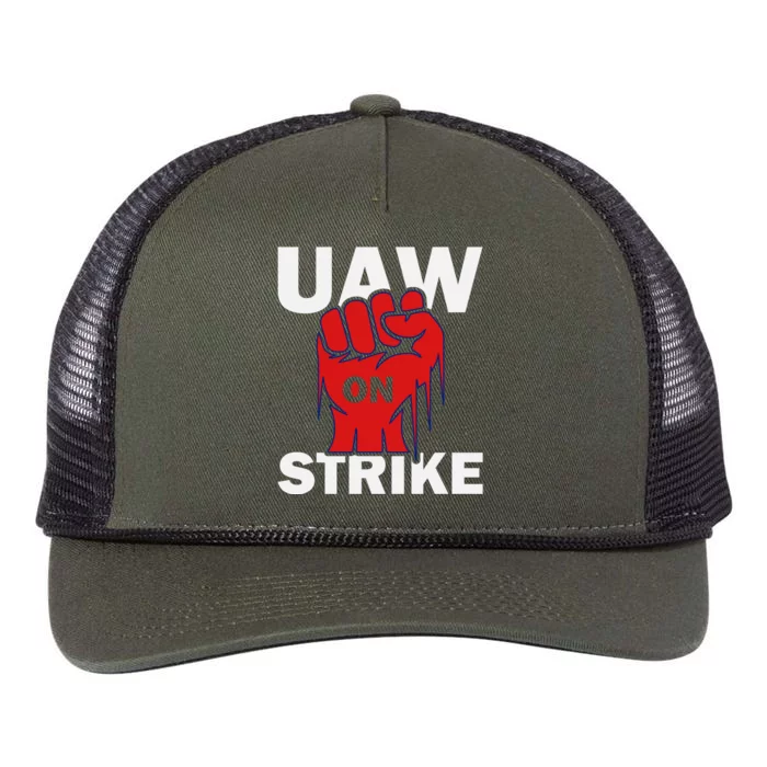 UAW Strike United Auto Workers UAW Retro Rope Trucker Hat Cap