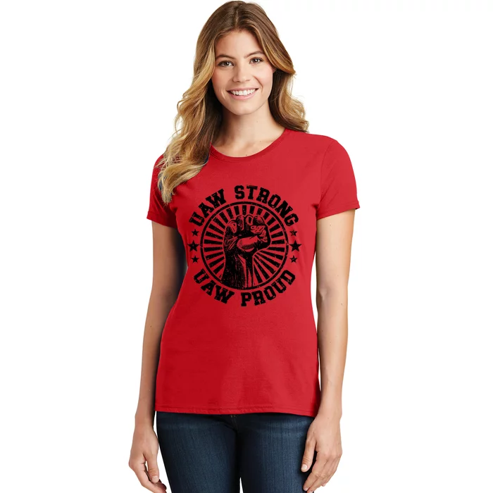 Uaw Strike United Auto Workers Union Uaw Strong Red Women's T-Shirt