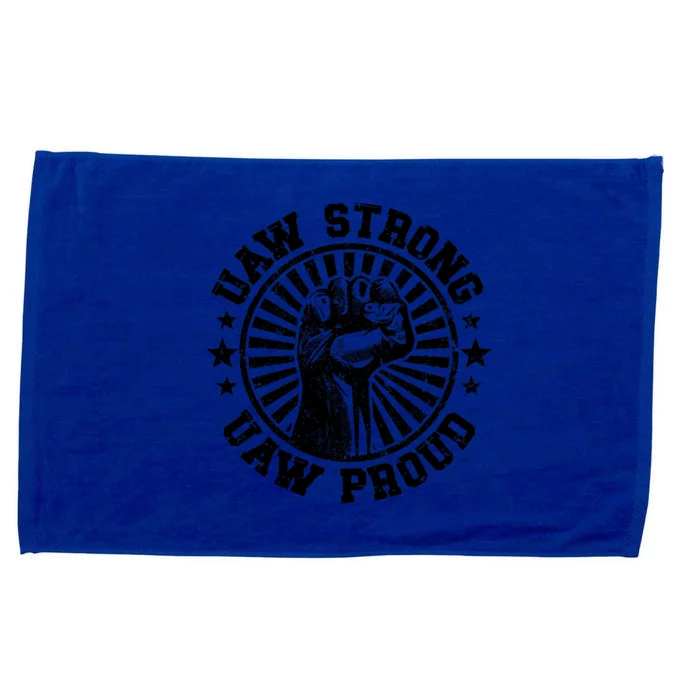 Uaw Strike United Auto Workers Union Uaw Strong Red Microfiber Hand Towel