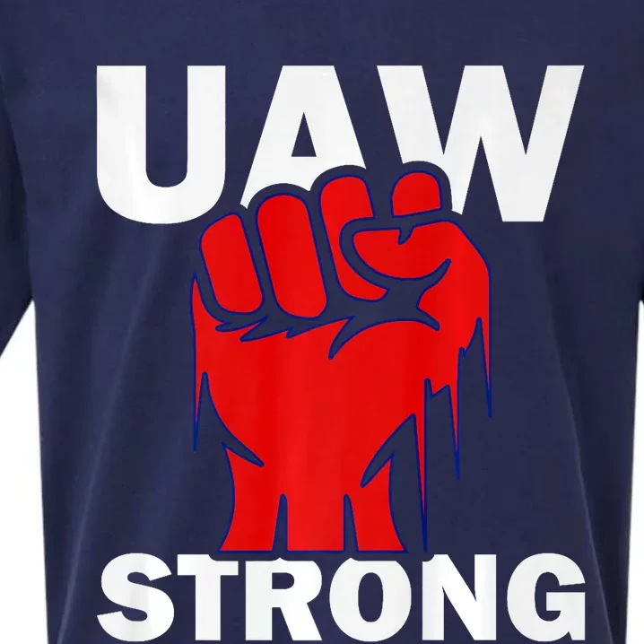 UAW Strong United Auto Workers UAW Proud Sueded Cloud Jersey T-Shirt