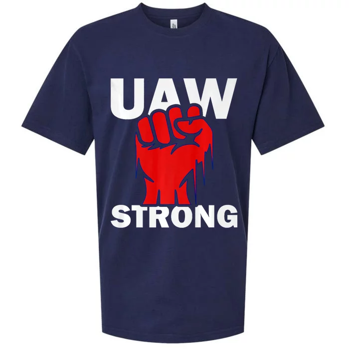 UAW Strong United Auto Workers UAW Proud Sueded Cloud Jersey T-Shirt