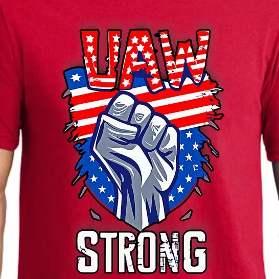 UAW Strong United Auto Workers Strike Union Support Red Pajama Set