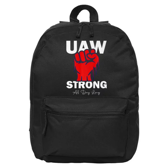 UAW Strong UAW Proud United Auto Workers UAW Strike 16 in Basic Backpack