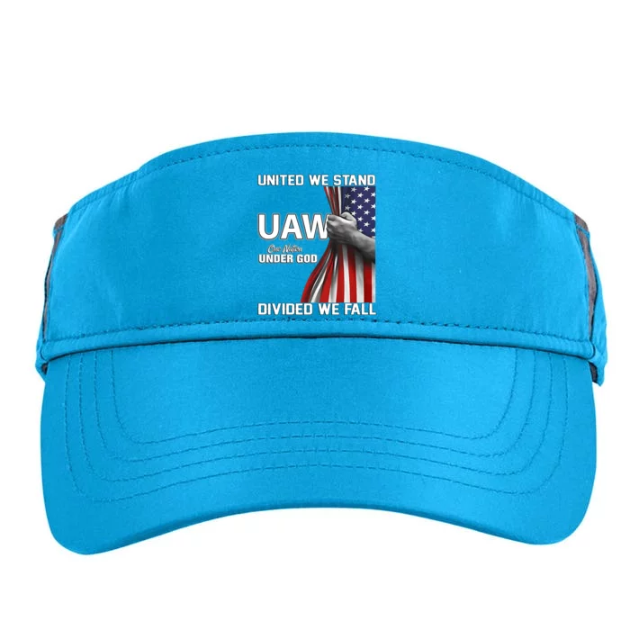 UAW Strong United We Stand Proud Union UAW Red Adult Drive Performance Visor