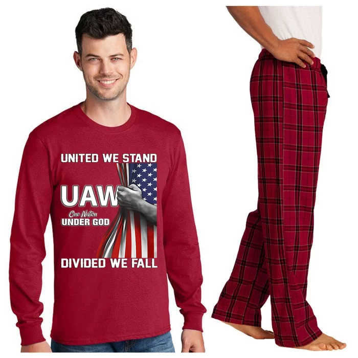 UAW Strong United We Stand Proud Union UAW Red Long Sleeve Pajama Set