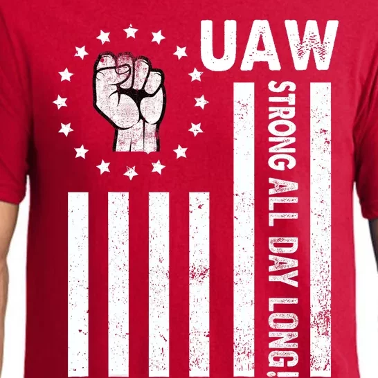 UAW Strong United We Stand Proud Union UAW Red Pajama Set