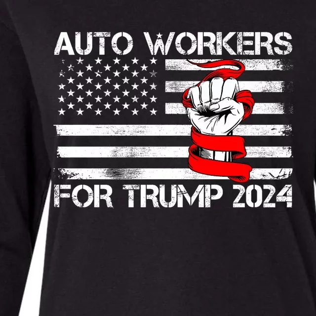 Uaw Strong Uaw Proud Union Pride Auto Workers For Trump Womens Cotton Relaxed Long Sleeve T-Shirt