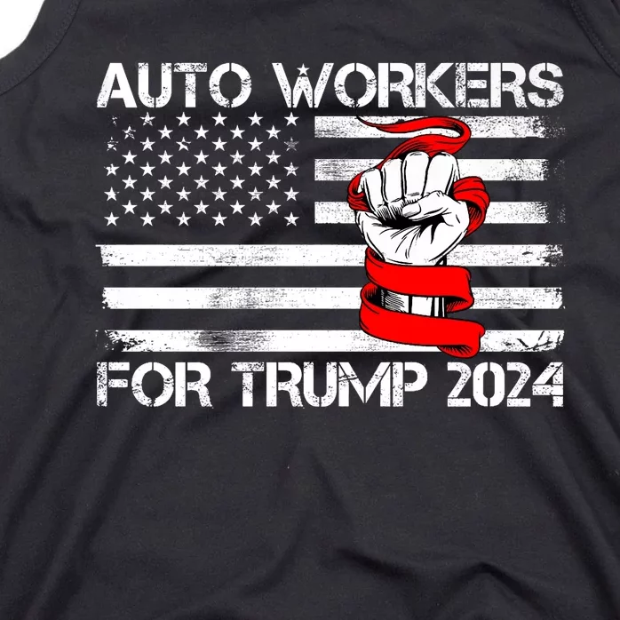 Uaw Strong Uaw Proud Union Pride Auto Workers For Trump Tank Top