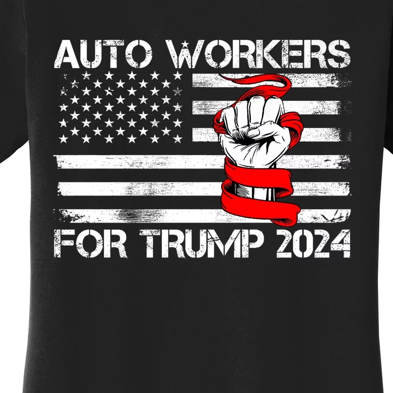 Uaw Strong Uaw Proud Union Pride Auto Workers For Trump Women's T-Shirt