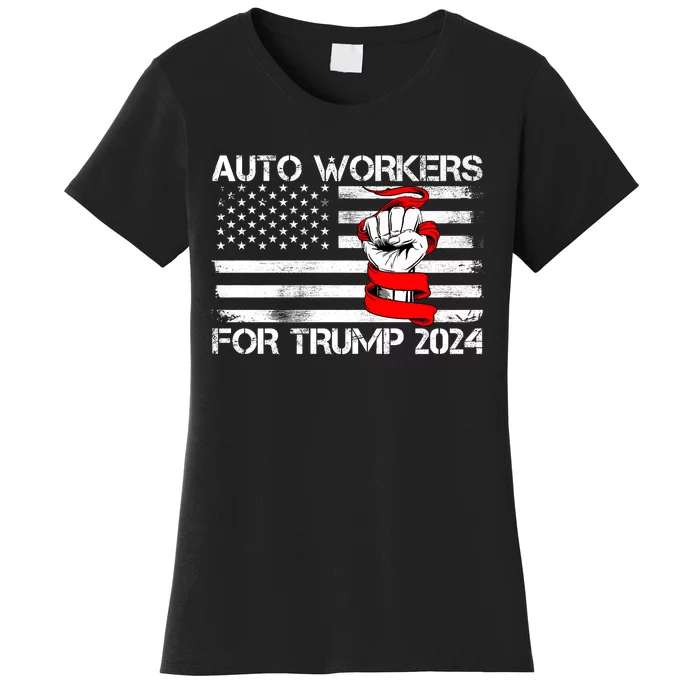 Uaw Strong Uaw Proud Union Pride Auto Workers For Trump Women's T-Shirt