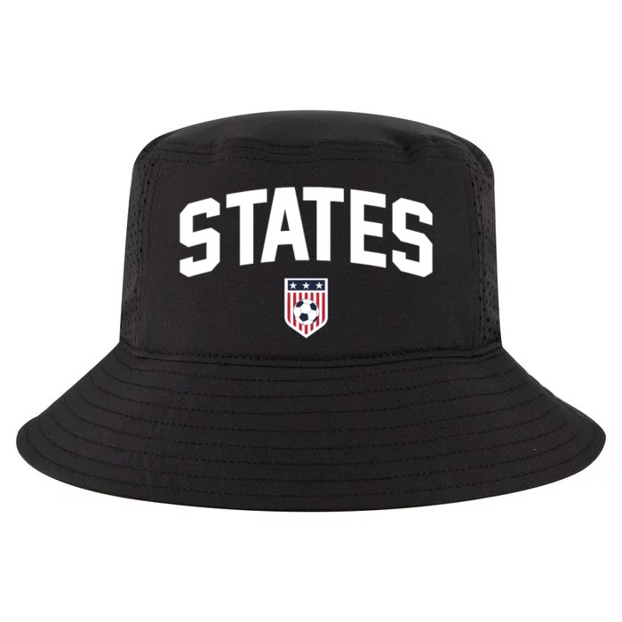 States United USA Soccer Flag American Flag Football Jersey Cool Comfort Performance Bucket Hat