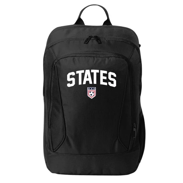 States United USA Soccer Flag American Flag Football Jersey City Backpack