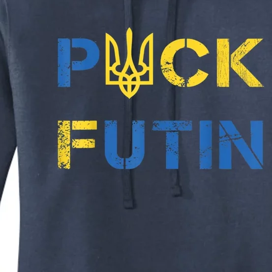 Puck Futin, I Stand With Ukraine, Support Ukraine Women's Pullover Hoodie