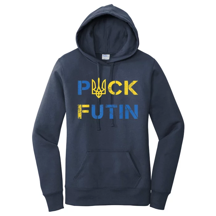 Puck Futin, I Stand With Ukraine, Support Ukraine Women's Pullover Hoodie