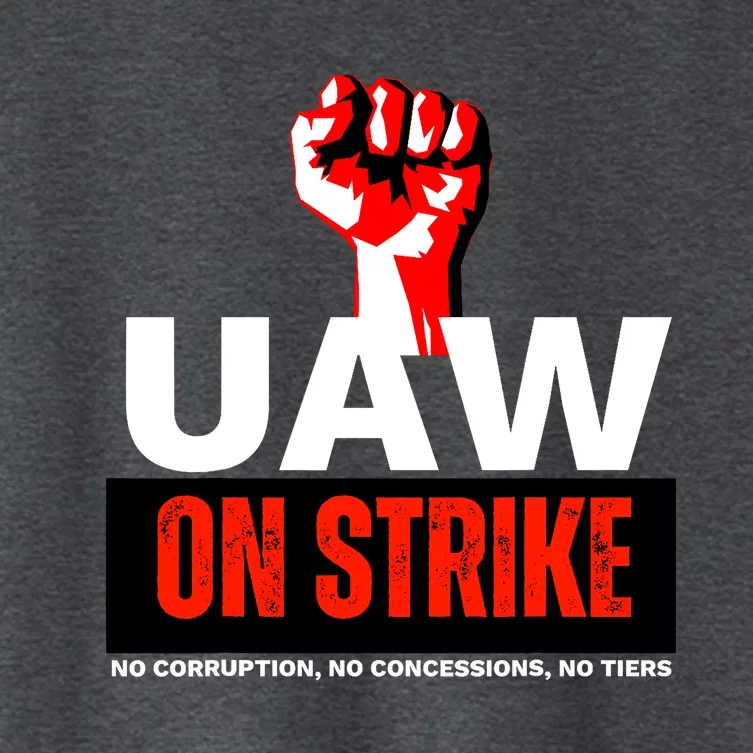 Uaw Strike United Auto Workers Union Strike Gift Walkout Red Women's Crop Top Tee