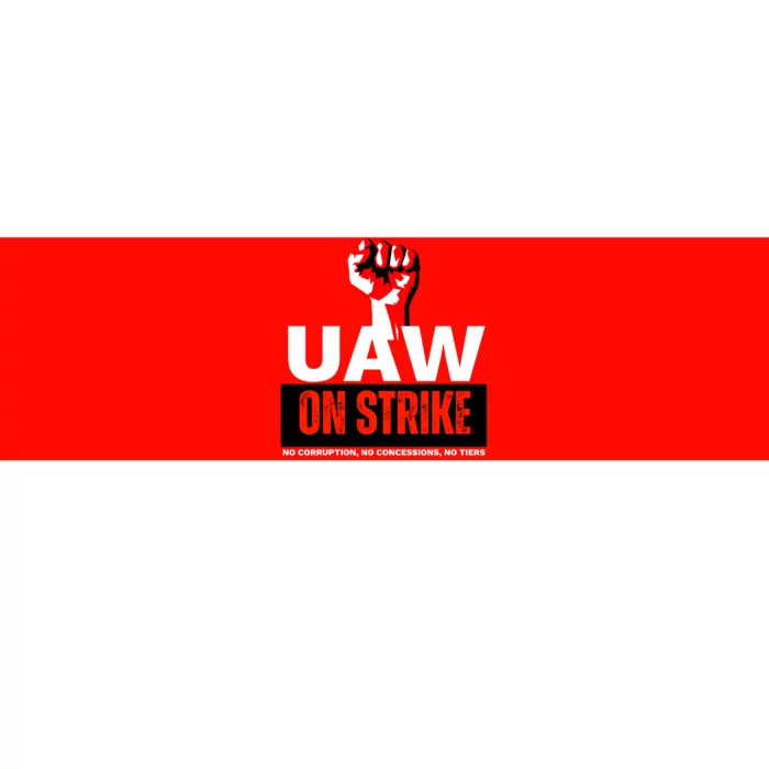 Uaw Strike United Auto Workers Union Strike Gift Walkout Red Bumper Sticker