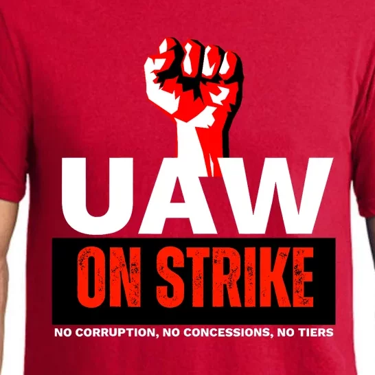 Uaw Strike United Auto Workers Union Strike Gift Walkout Red Pajama Set