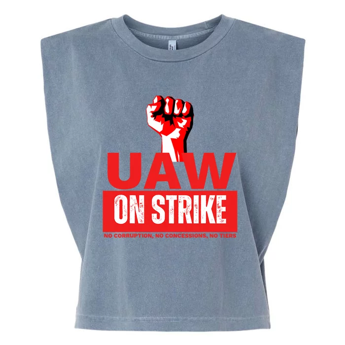 Uaw Strike United Auto Workers Union Strike Gift Garment-Dyed Women's Muscle Tee