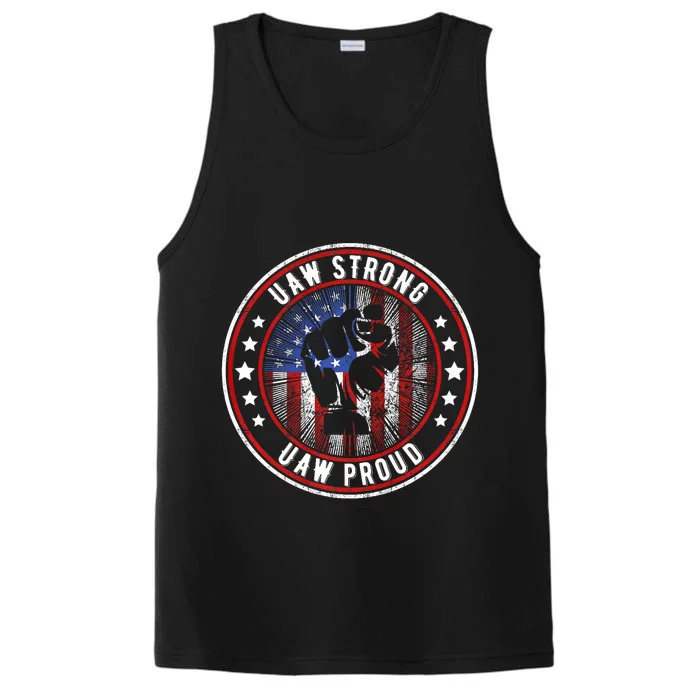 Uaw Strong Uaw Proud Union Pride Uaw Laborer Worker Performance Tank