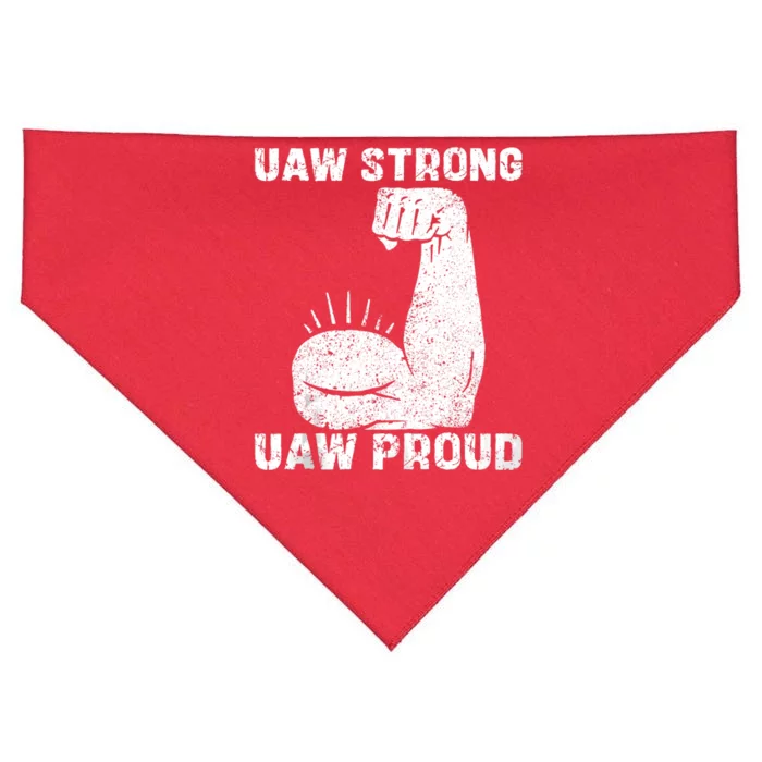 Uaw Strong Uaw Proud Union Pride Uaw Laborer Worker USA-Made Doggie Bandana