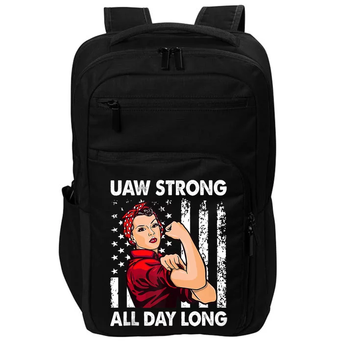 Uaw Strong Uaw Laborer Worker Uaw Proud Union Pride Impact Tech Backpack