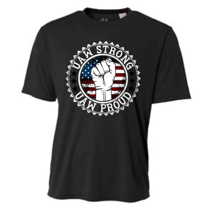 Uaw Strong Uaw Proud Union Pride Uaw Laborer Worker Design Cooling Performance Crew T-Shirt