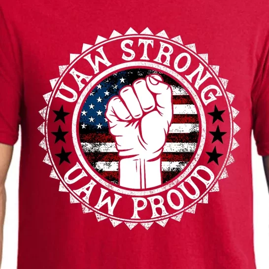 Uaw Strong Uaw Proud Union Pride Uaw Laborer Worker Design Pajama Set