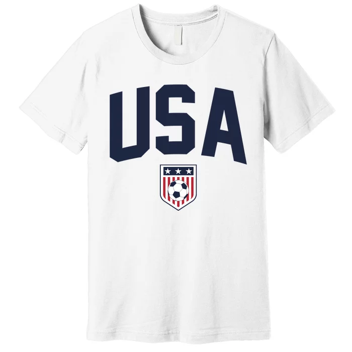 United States USA Soccer Flag American Flag Football Jersey Premium T-Shirt