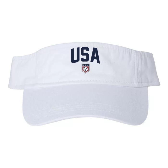 United States USA Soccer Flag American Flag Football Jersey Valucap Bio-Washed Visor