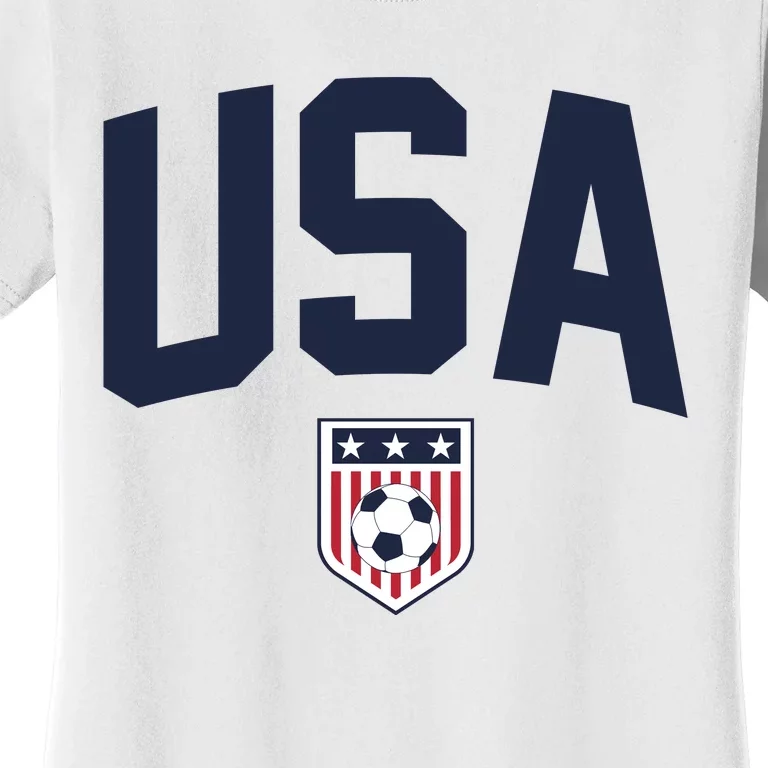 United States USA Soccer Flag American Flag Football Jersey Women's T-Shirt