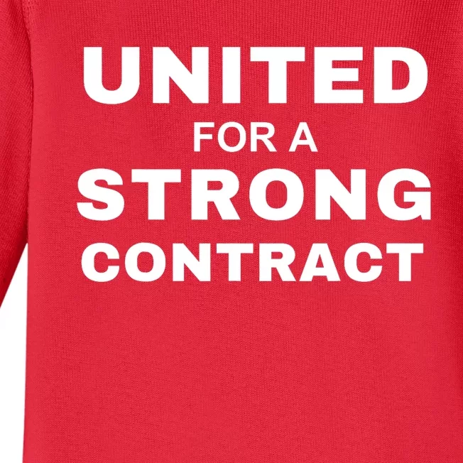 UAW Strike United For A Strong Contract Baby Long Sleeve Bodysuit