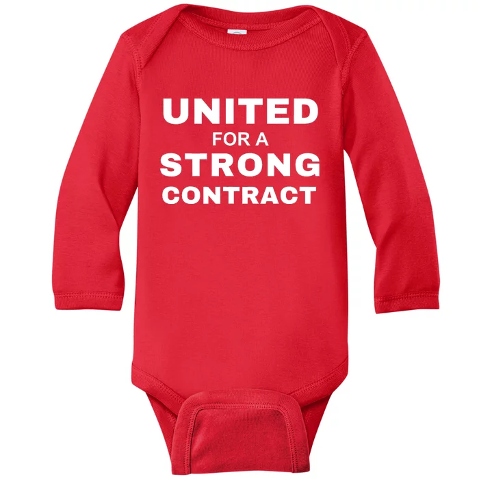 UAW Strike United For A Strong Contract Baby Long Sleeve Bodysuit