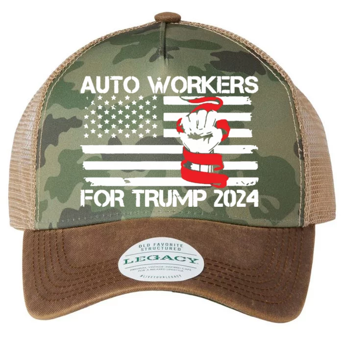 Uaw Strong Uaw Proud Union Pride Auto Workers For Trump Legacy Tie Dye Trucker Hat