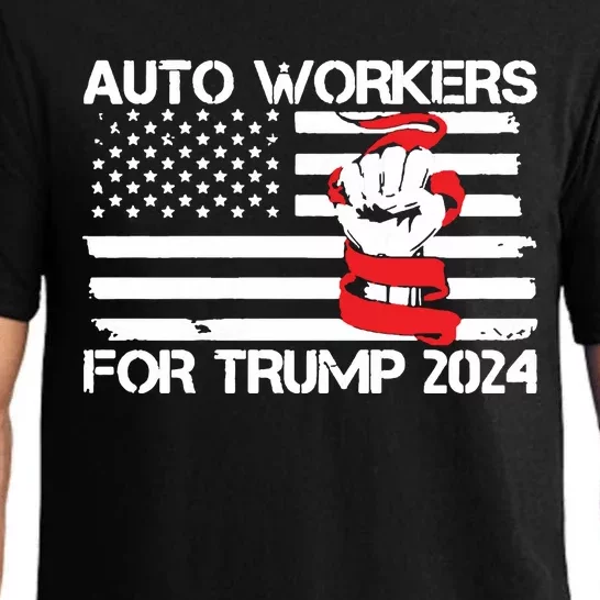 Uaw Strong Uaw Proud Union Pride Auto Workers For Trump Pajama Set