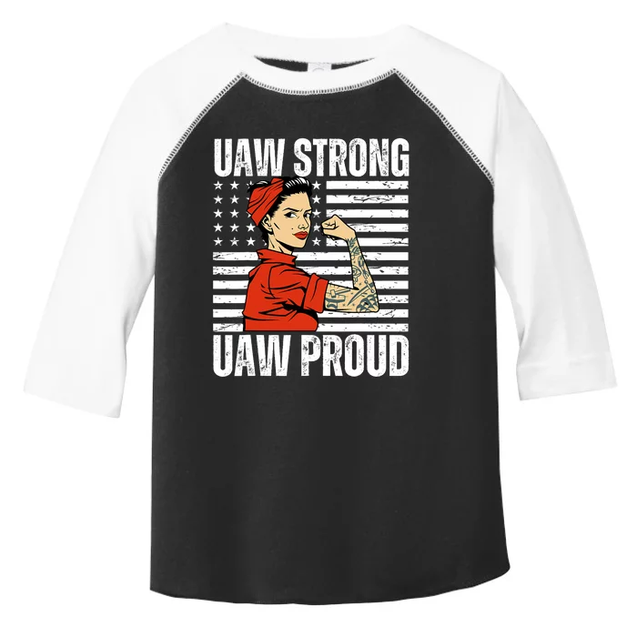 Uaw Strong Uaw Proud Union Pride Uaw Laborer Worker Toddler Fine Jersey T-Shirt