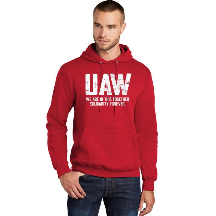 UAW Strike United Auto Workers Union UAW Strong Red T Hoodie