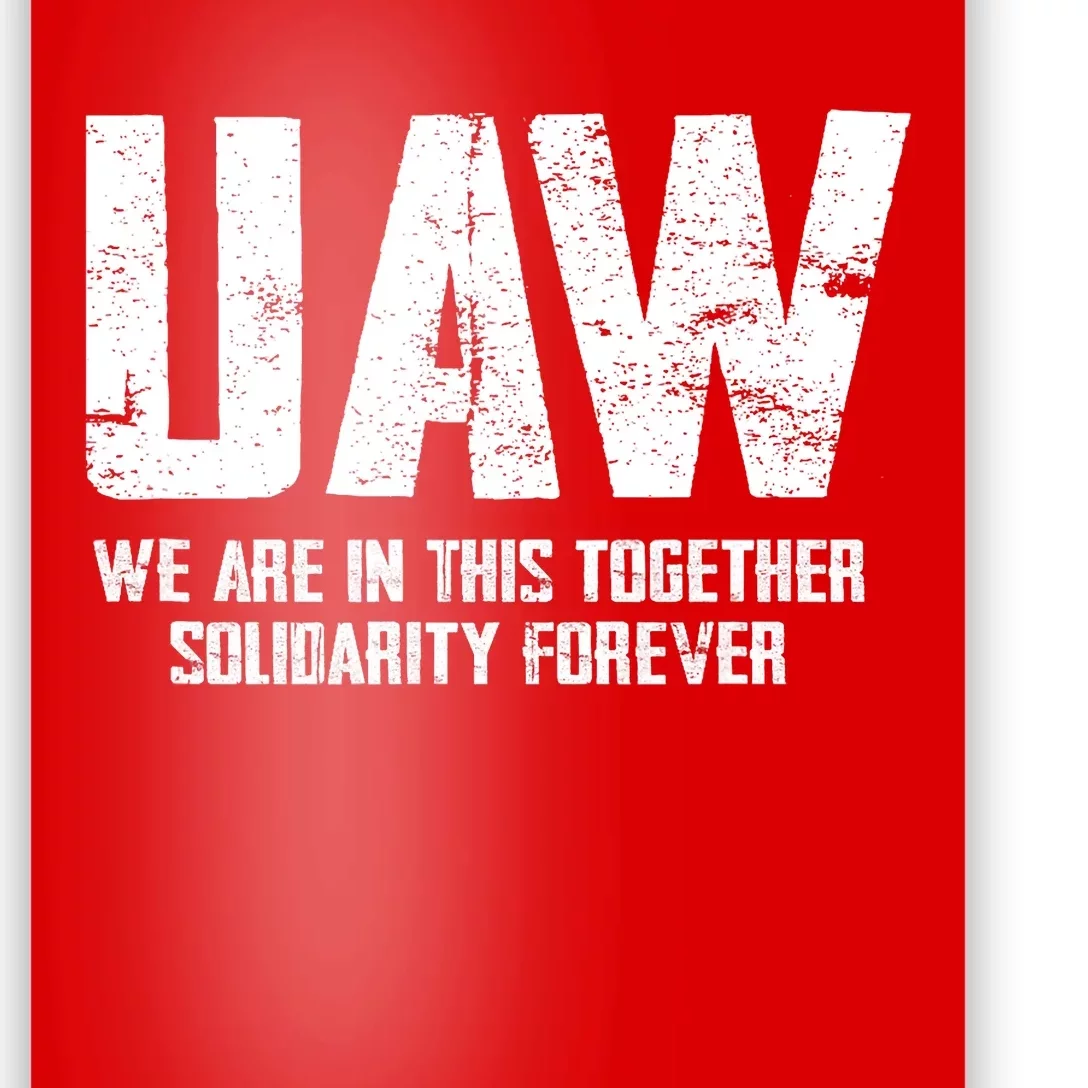 UAW Strike United Auto Workers Union UAW Strong Red T Poster