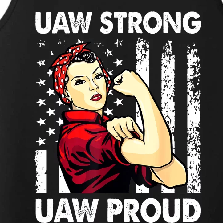 UAW Strong UAW Proud Union Pride UAW Laborer Worker Performance Tank