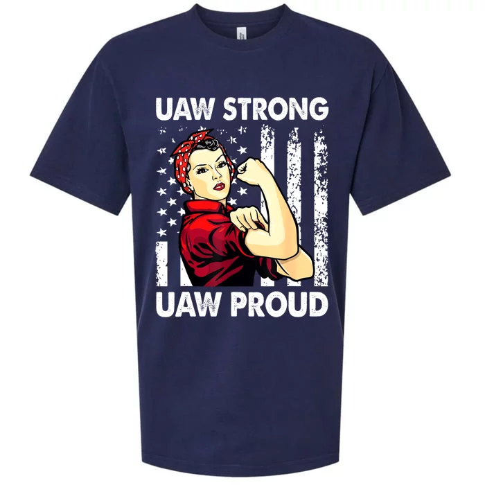 UAW Strong UAW Proud Union Pride UAW Laborer Worker Sueded Cloud Jersey T-Shirt