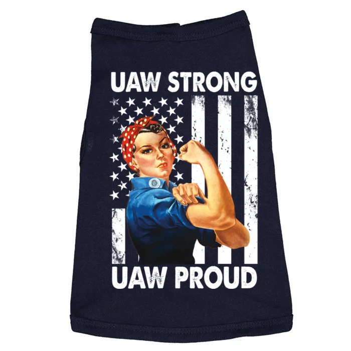 Uaw Strong Uaw Proud Union Member Strong Doggie Tank