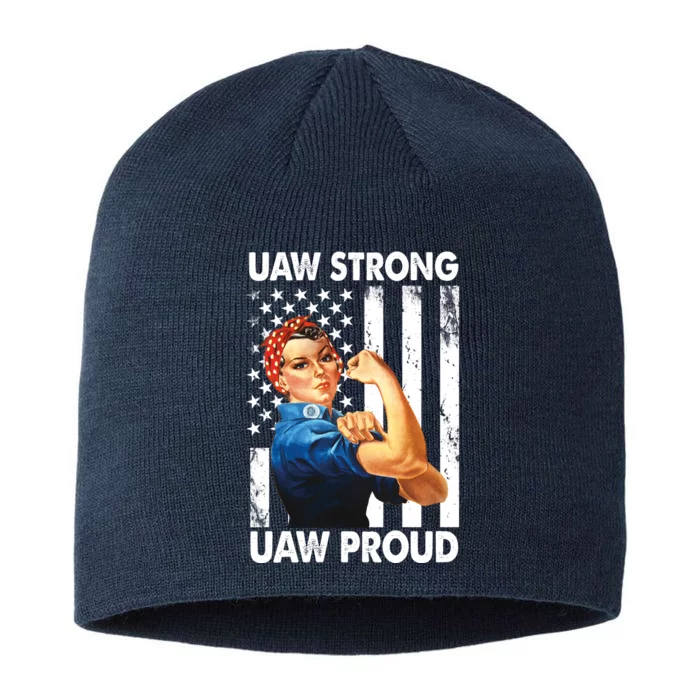 Uaw Strong Uaw Proud Union Member Strong 8 1/2in Sustainable Knit Beanie